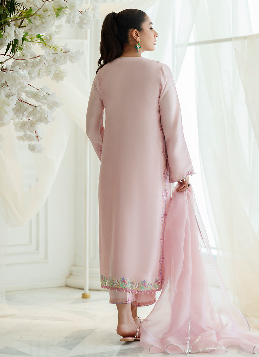 TEA ROSE FOIL SHIRT AND DUPATTA