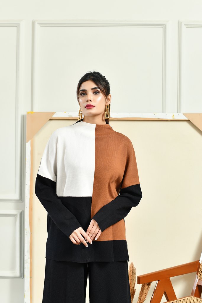 Feryal Contrast Two Piece Separates
