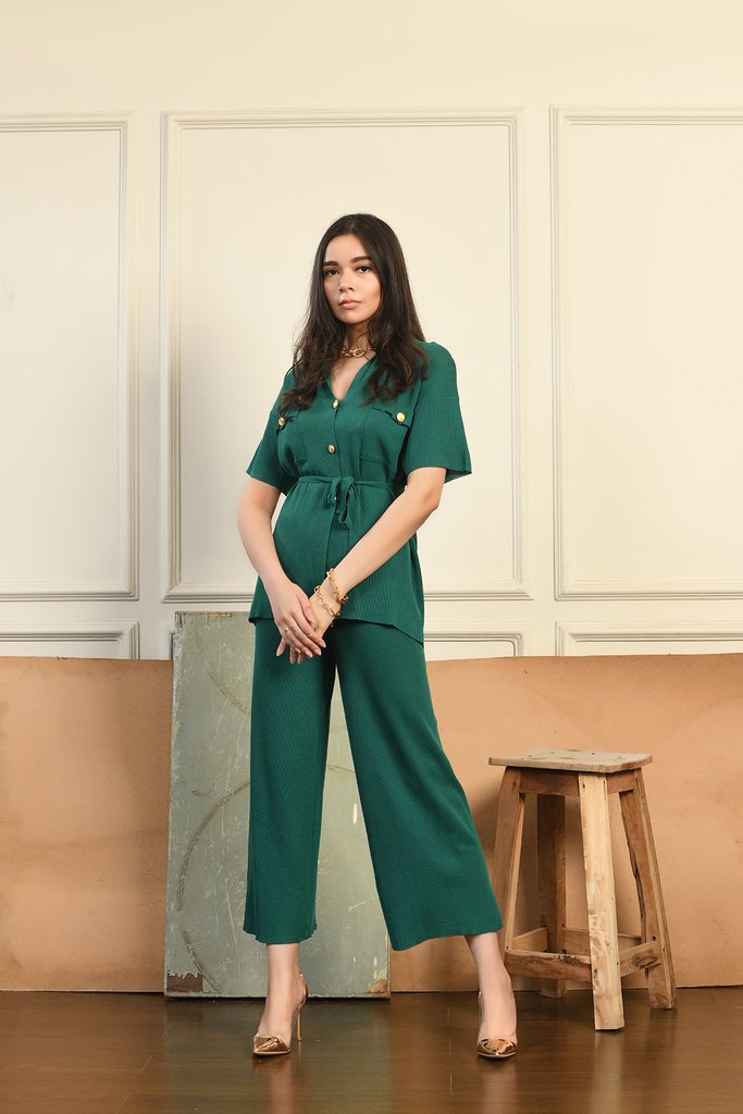 Karen buttoned separates Maroon