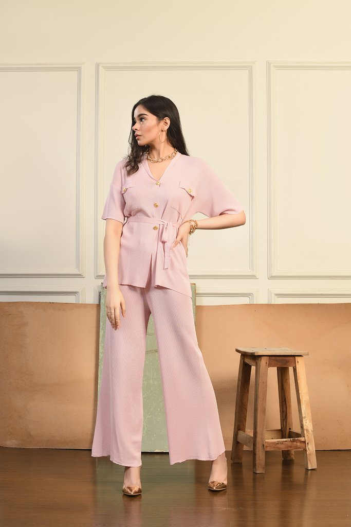 Karen buttoned separates Maroon