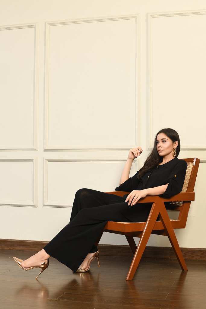 Maria buttoned separates Black
