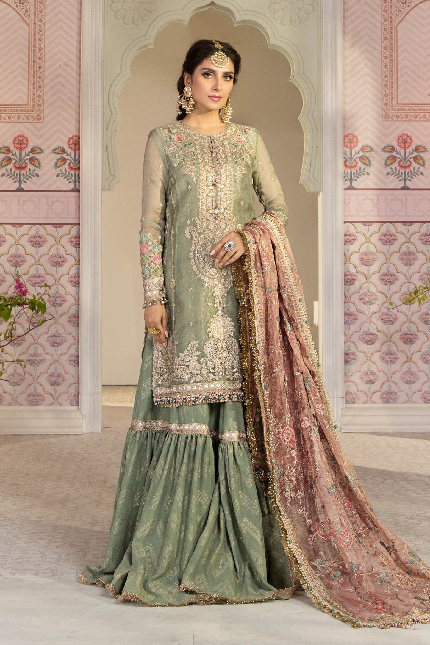 Pistachio Green and Salmon pink (BD-2205)