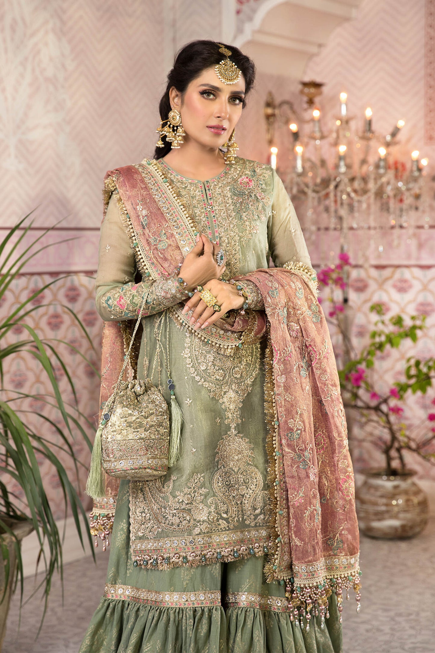 Pistachio Green and Salmon pink (BD-2205)
