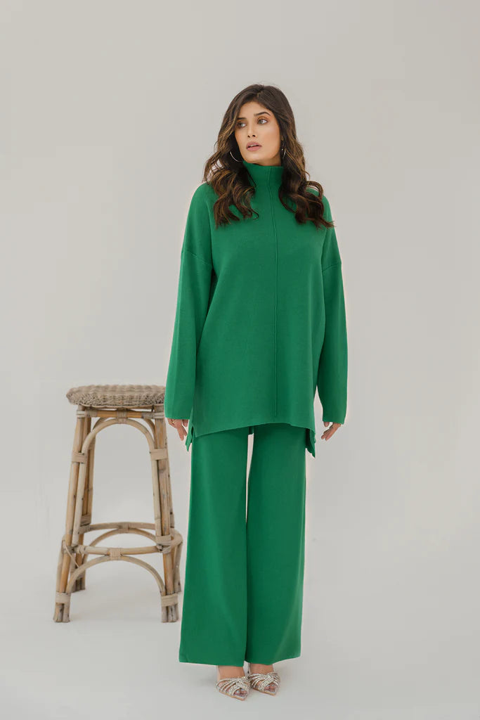 Scarlett Two Piece Knit Set Green