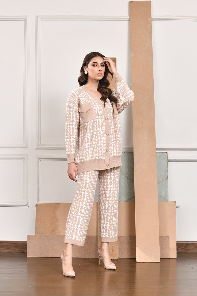 Ushna Two Piece Knitted Suit
