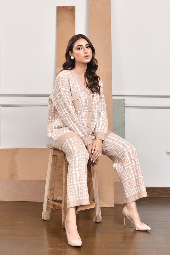 Ushna Two Piece Knitted Suit