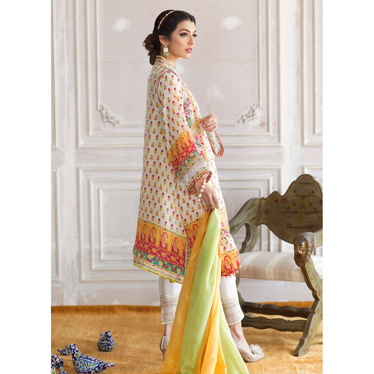 DAHLIA CREPE TUNIC AND SILK DUPATTA