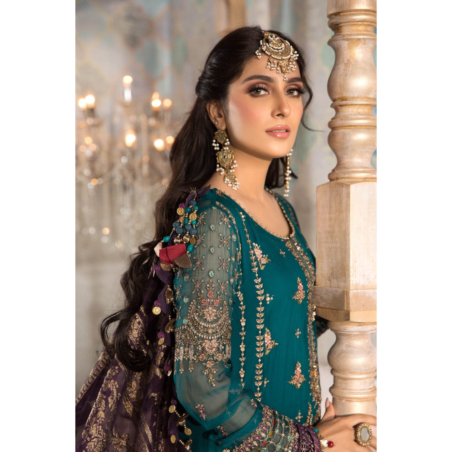 Teal blue, Olive Green and Purple (BD-2202)