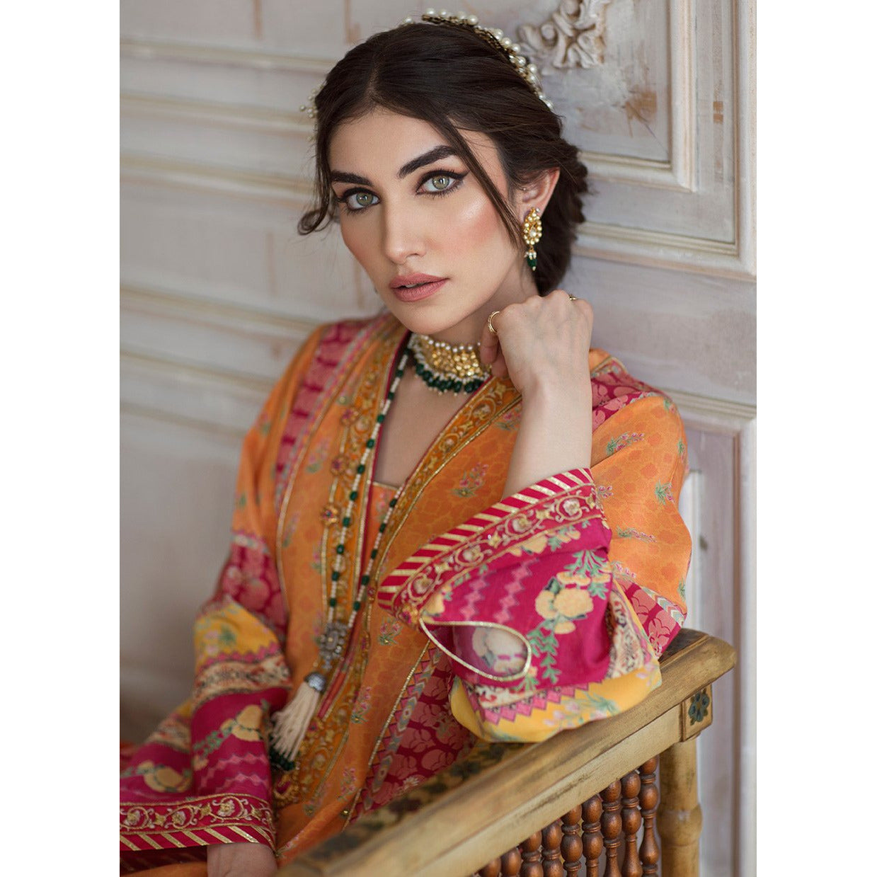 SIENNA CREPE TUNIC AND SILK DUPATTA