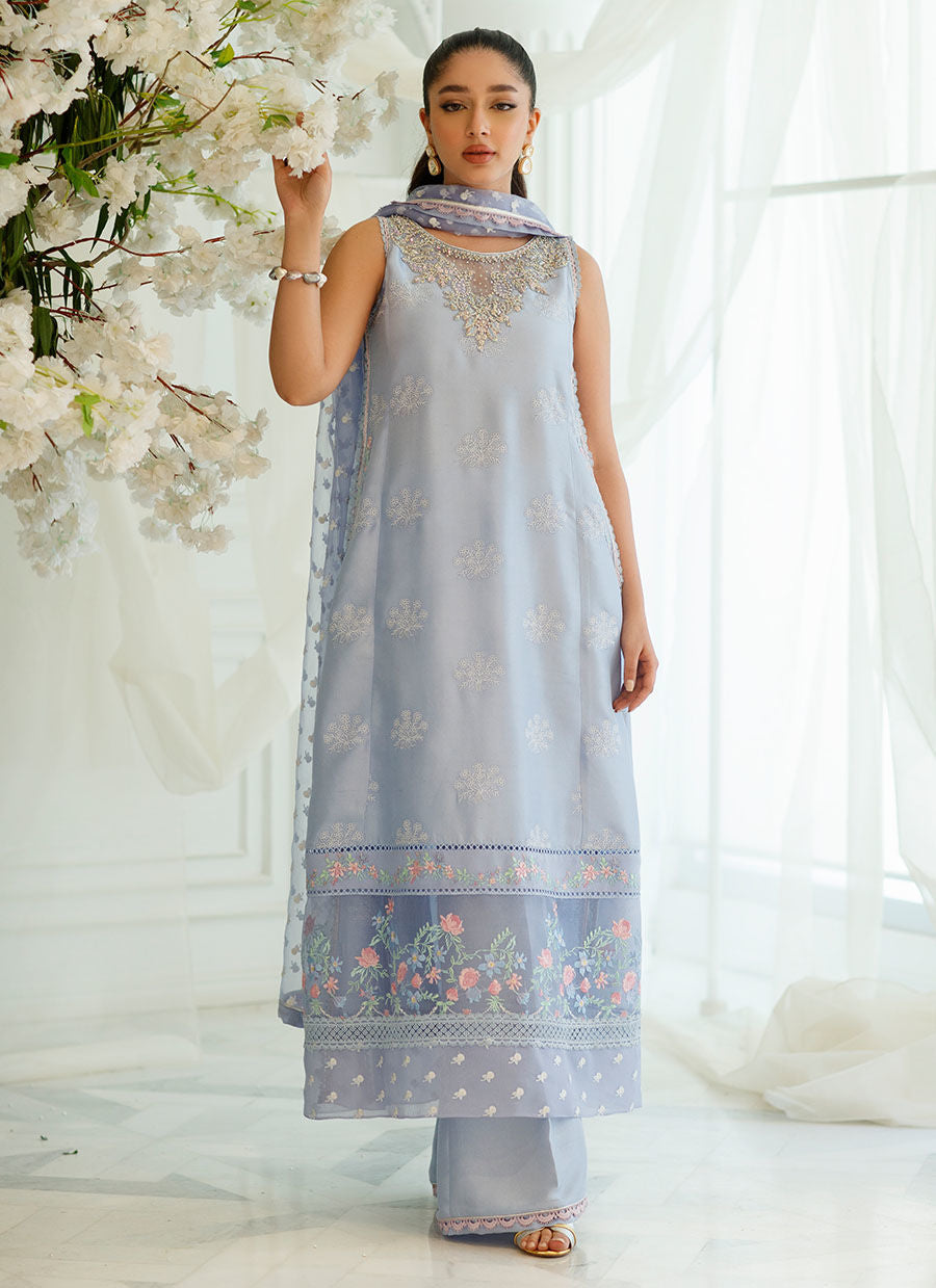 IZMIR PERIWINKLE SHIRT AND DUPATTA