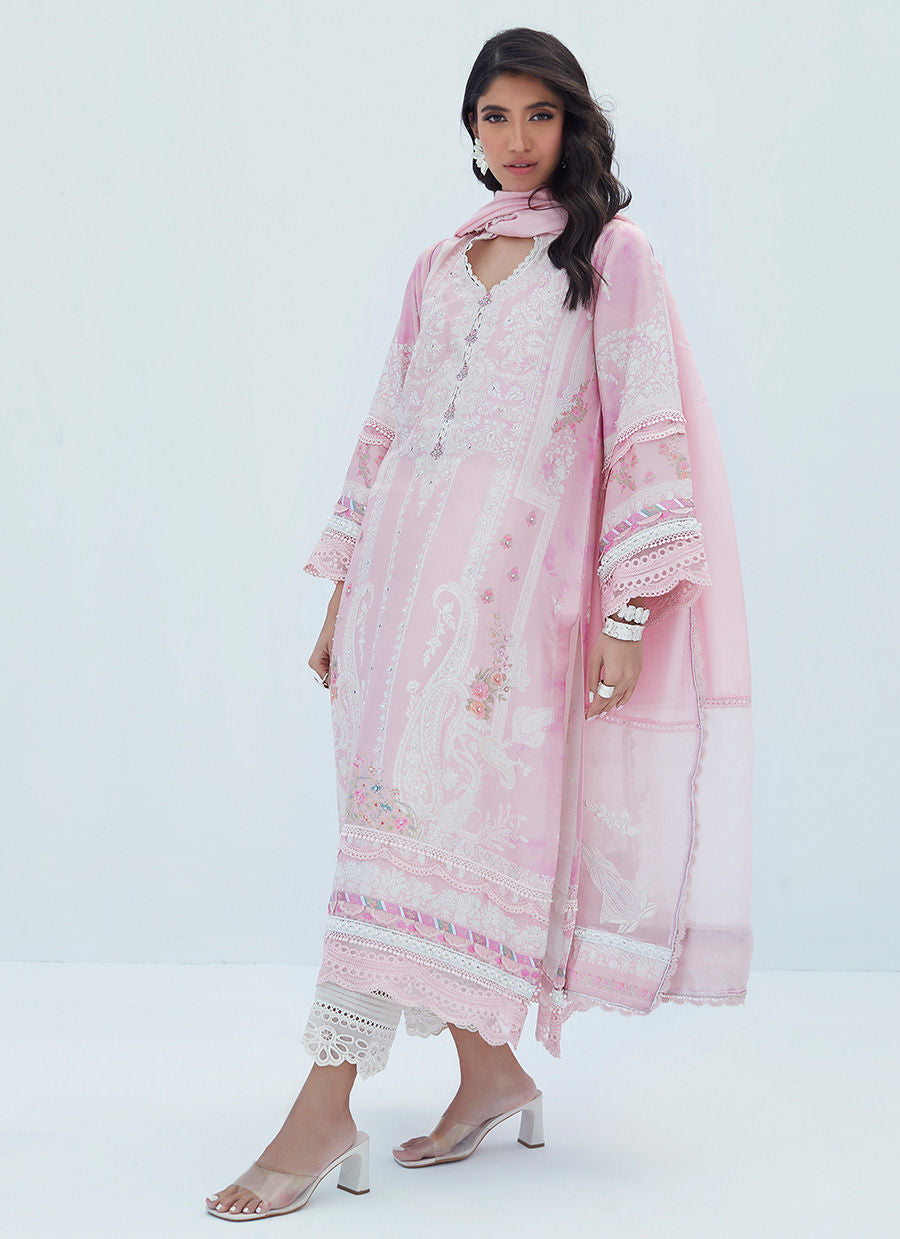 AERIN BLUSH SHIRT AND DUPATTA