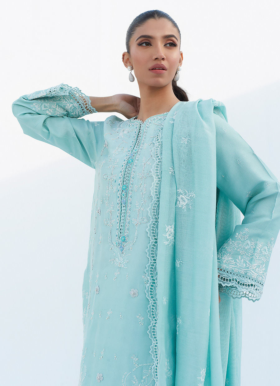 ARIZONA AQUA SHIRT AND DUPATTA