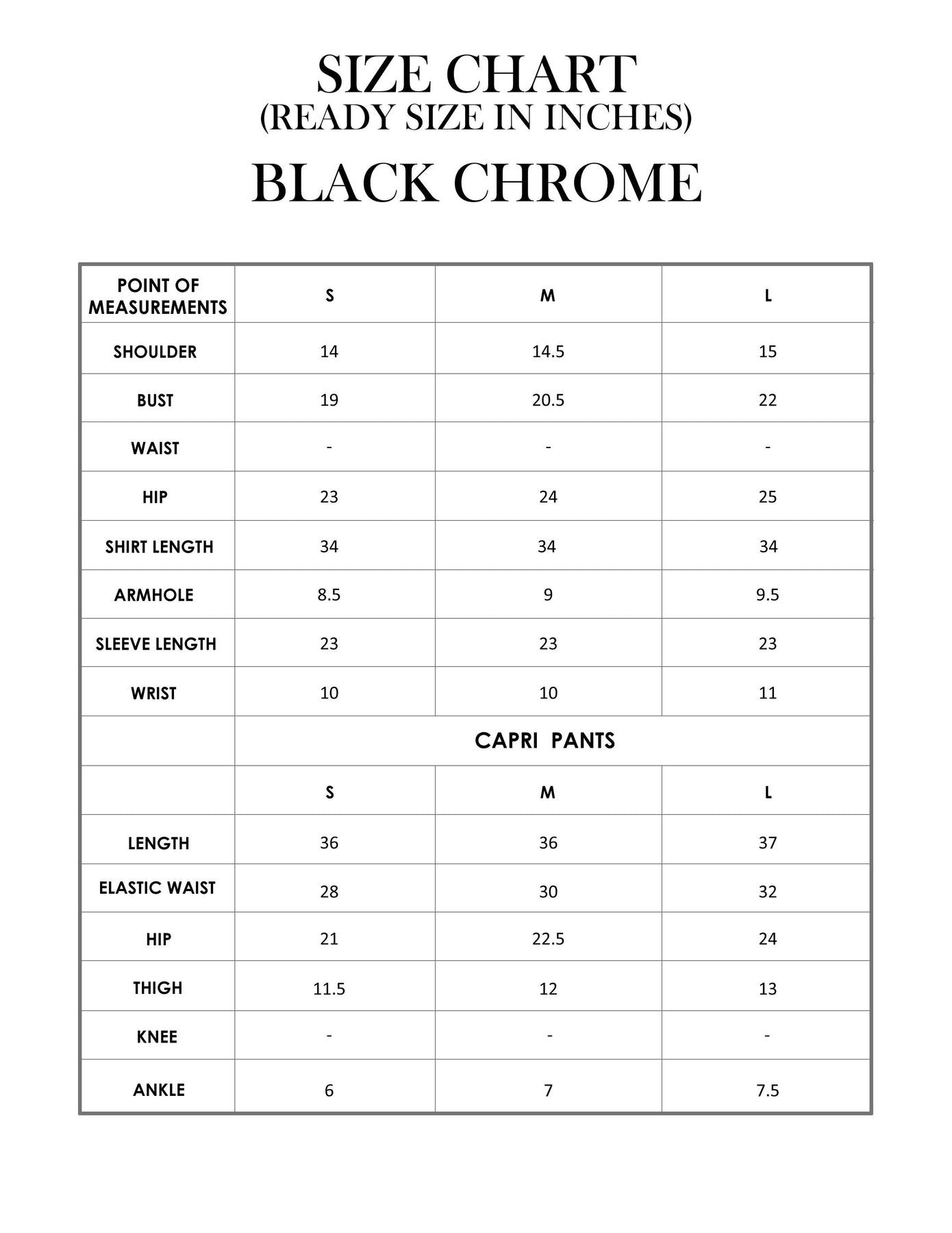 BLACK CHROME