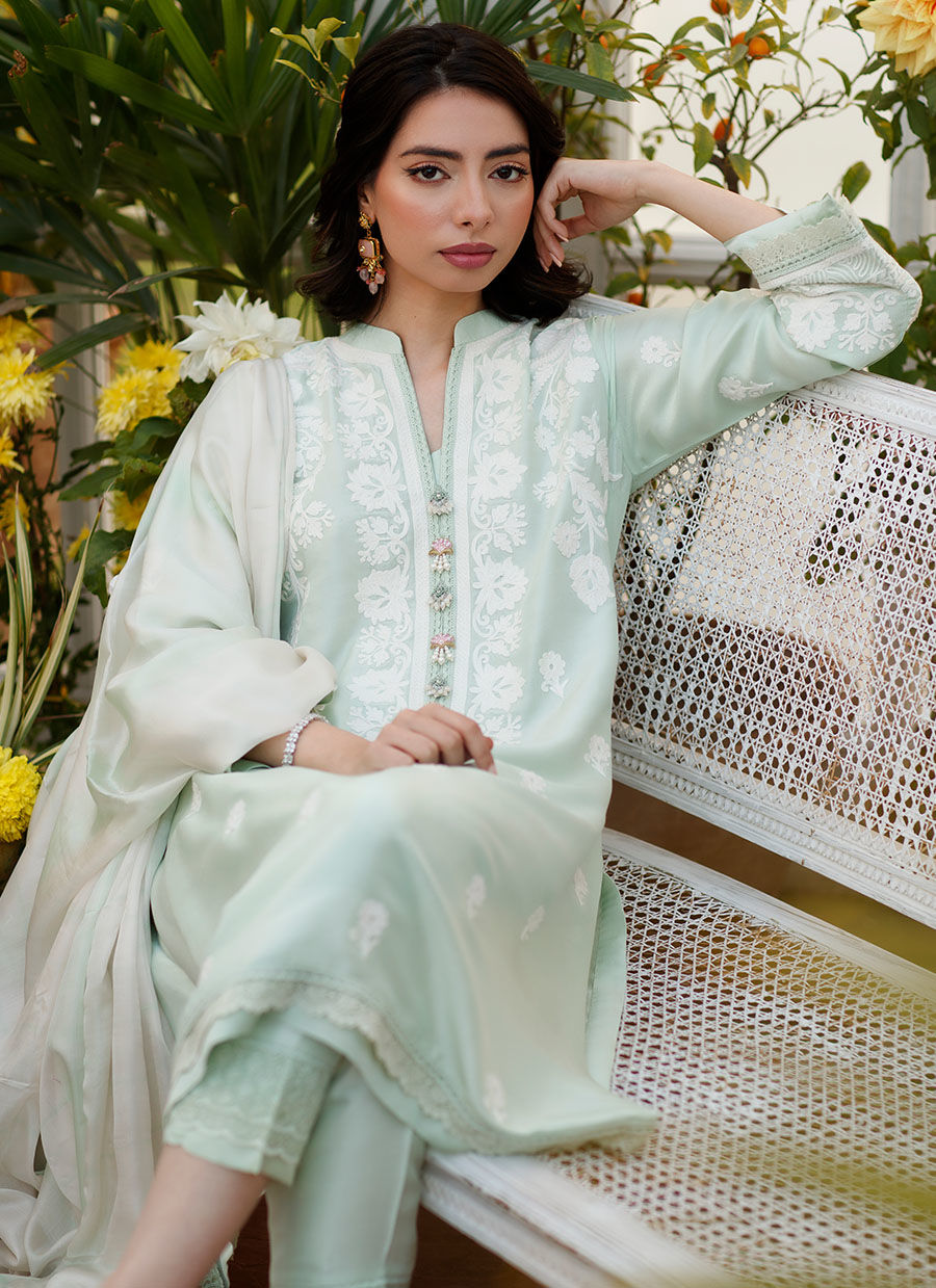 CELESTE MINT GREEN SHIRT AND DUPATTA