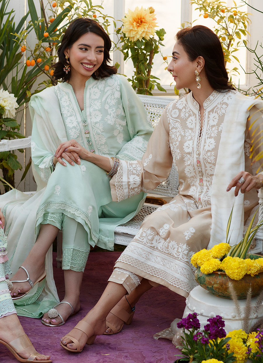 CELESTE MINT GREEN SHIRT AND DUPATTA
