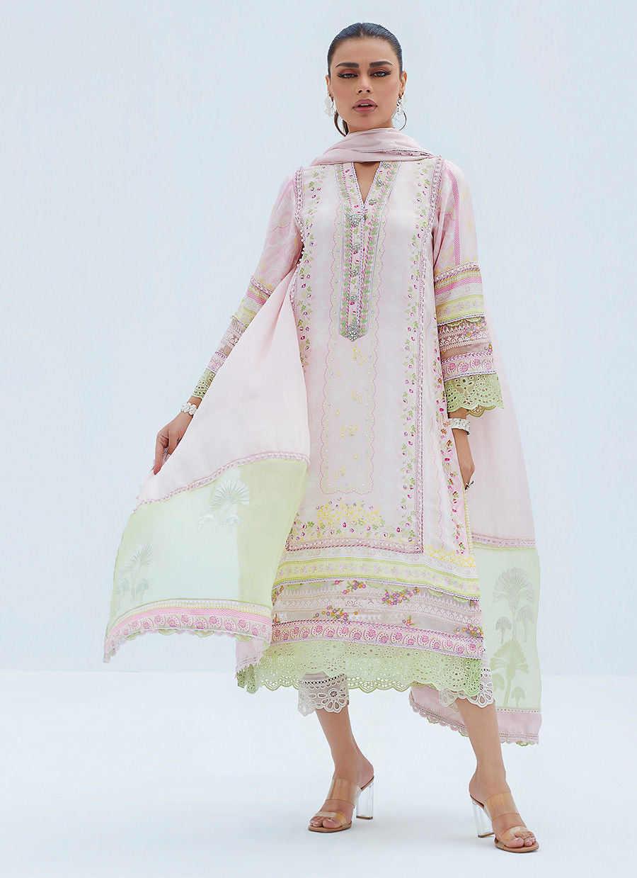 DELPHI PINK SHIRT AND DUPATTA