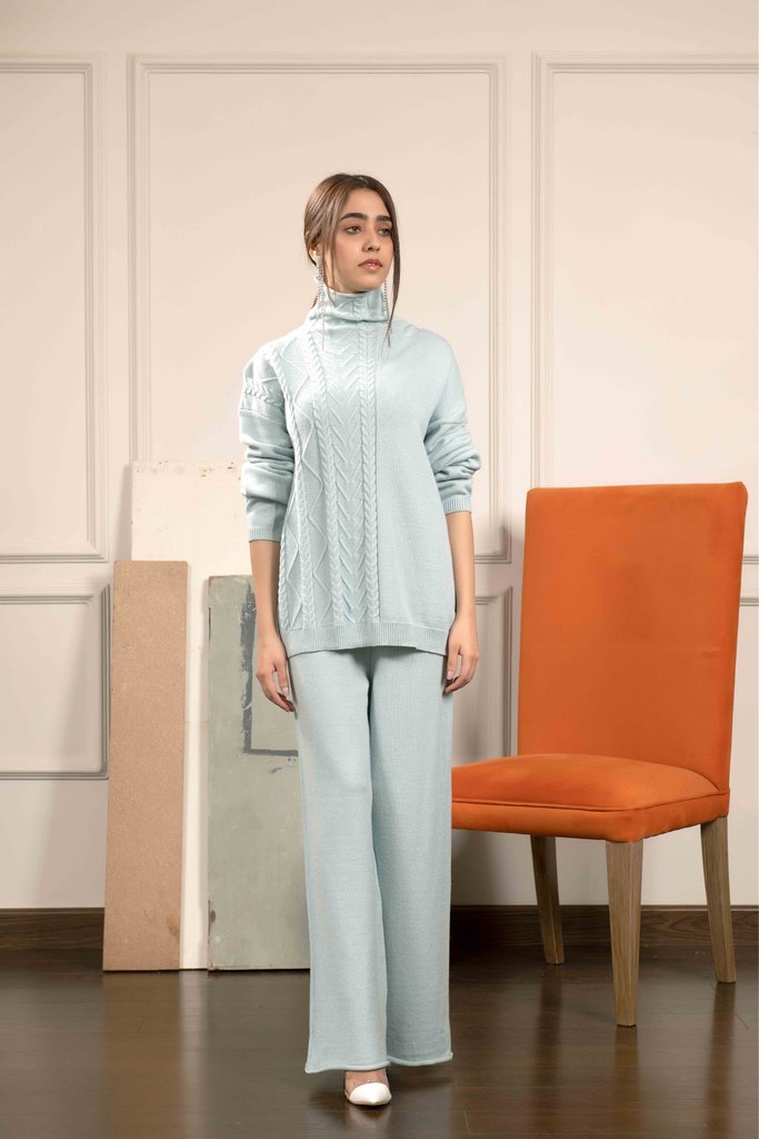 Damla Mint Knit Set
