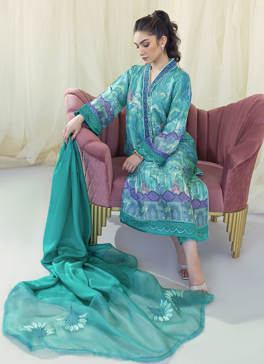 EDNA EMERALD SHIRT AND DUPATTA