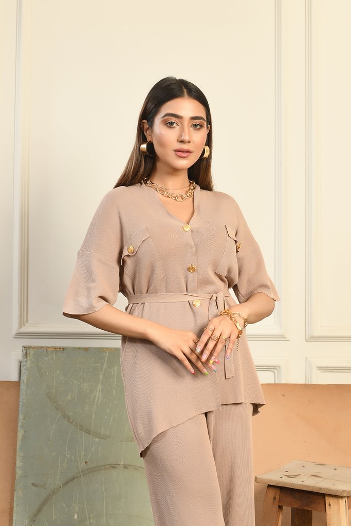 Karen buttoned separates Beige