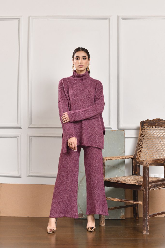 Bey Cable Maroon Oversize Set