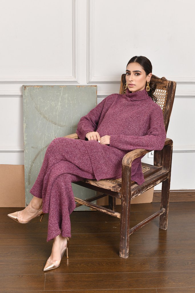 Bey Cable Maroon Oversize Set