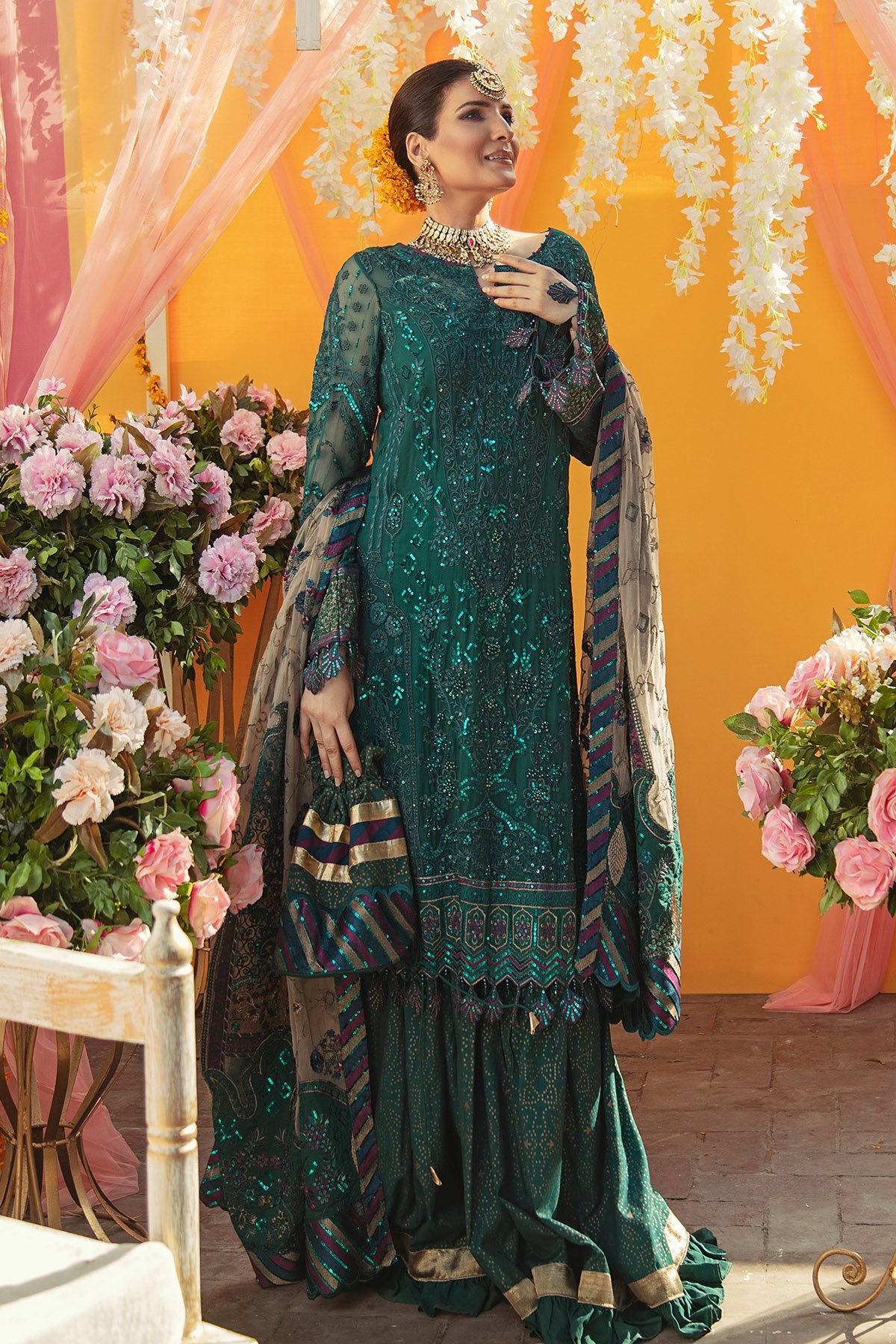 MAHGUL - (UNSTITCHED)
