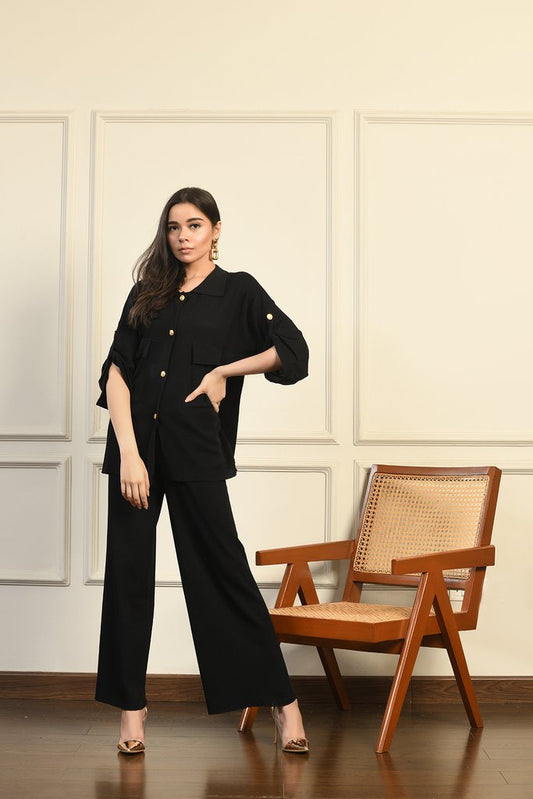 Maria buttoned separates Black