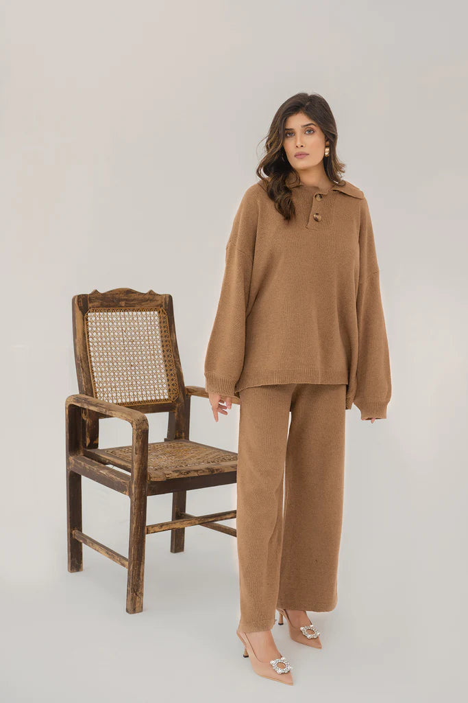 Miral Polo Neck Two Piece Suit