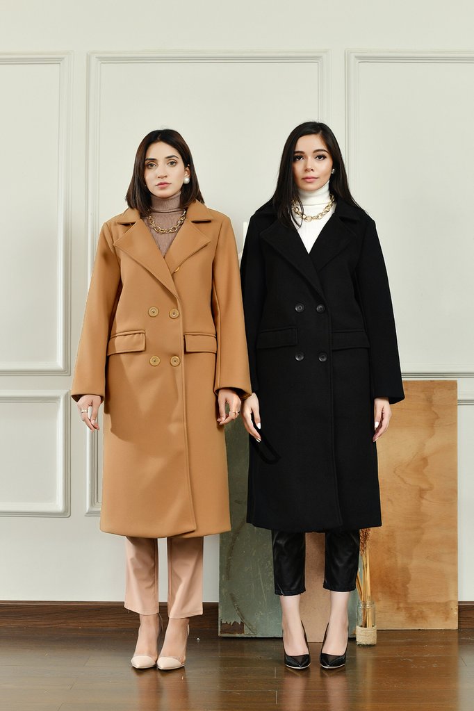 Nadine Double Breasted Long Coat