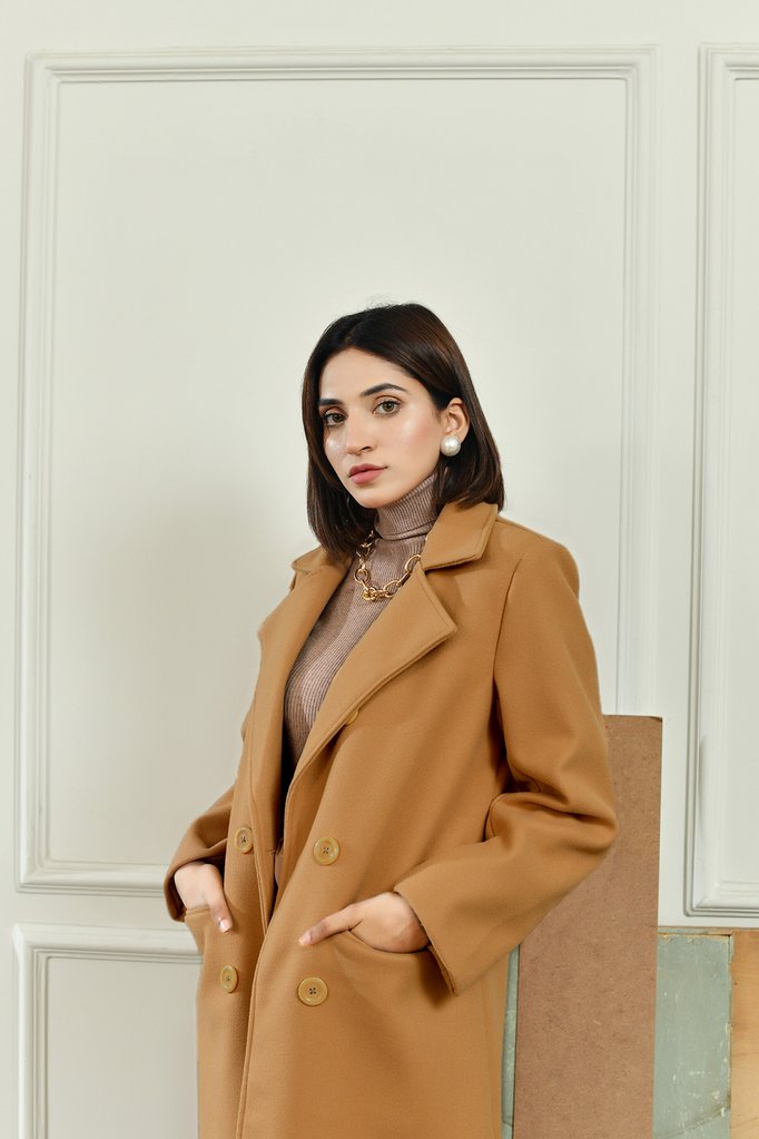 Nadine Double Breasted Long Coat