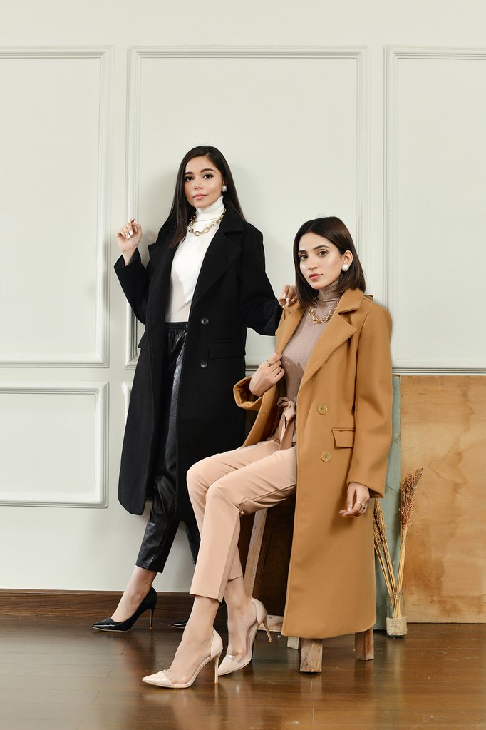Nadine Double Breasted Long Coat
