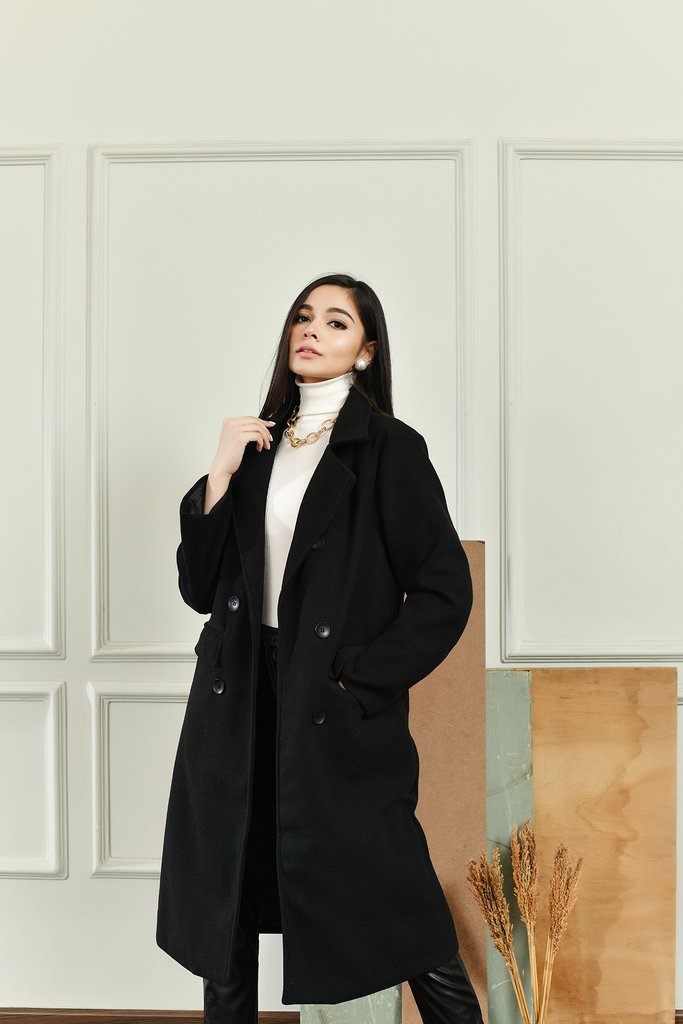 Nadine Double Breasted Long Coat