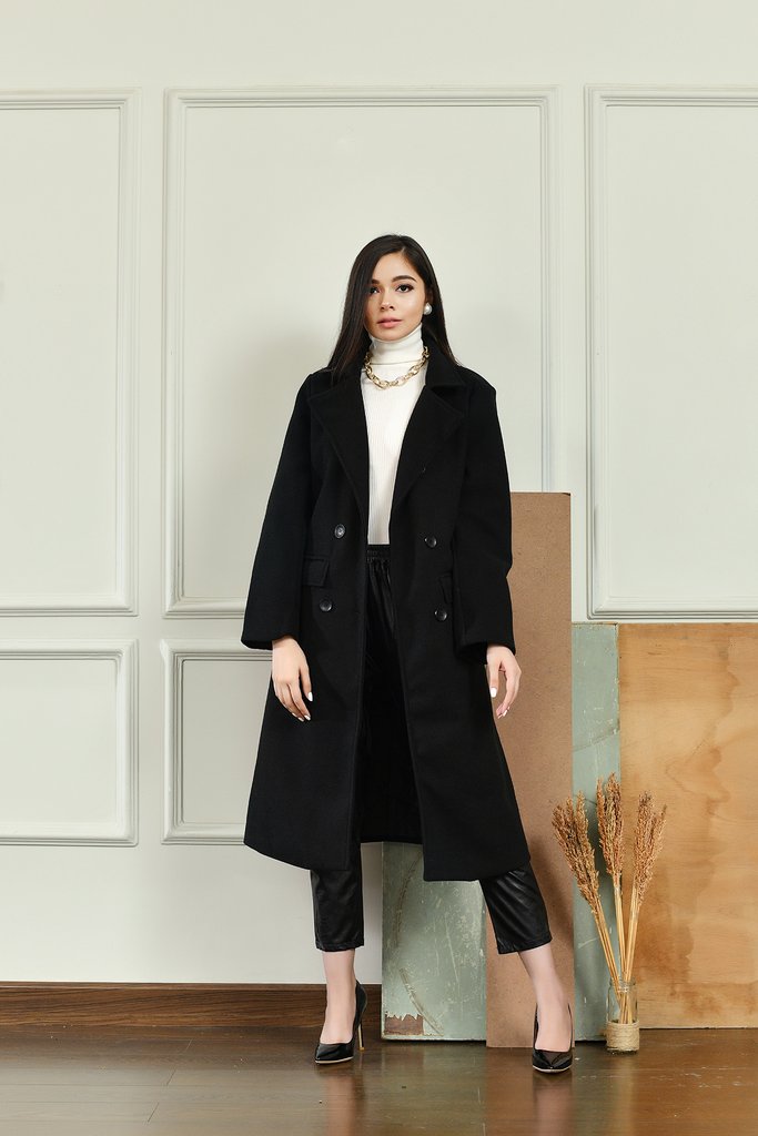 Nadine Double Breasted Long Coat