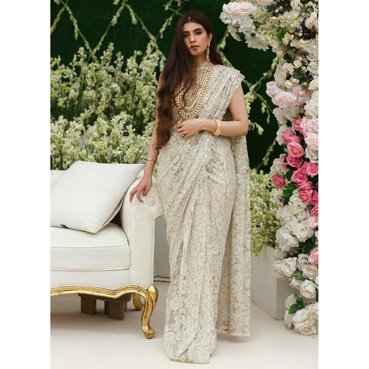 RUBINA SILVER SAREE