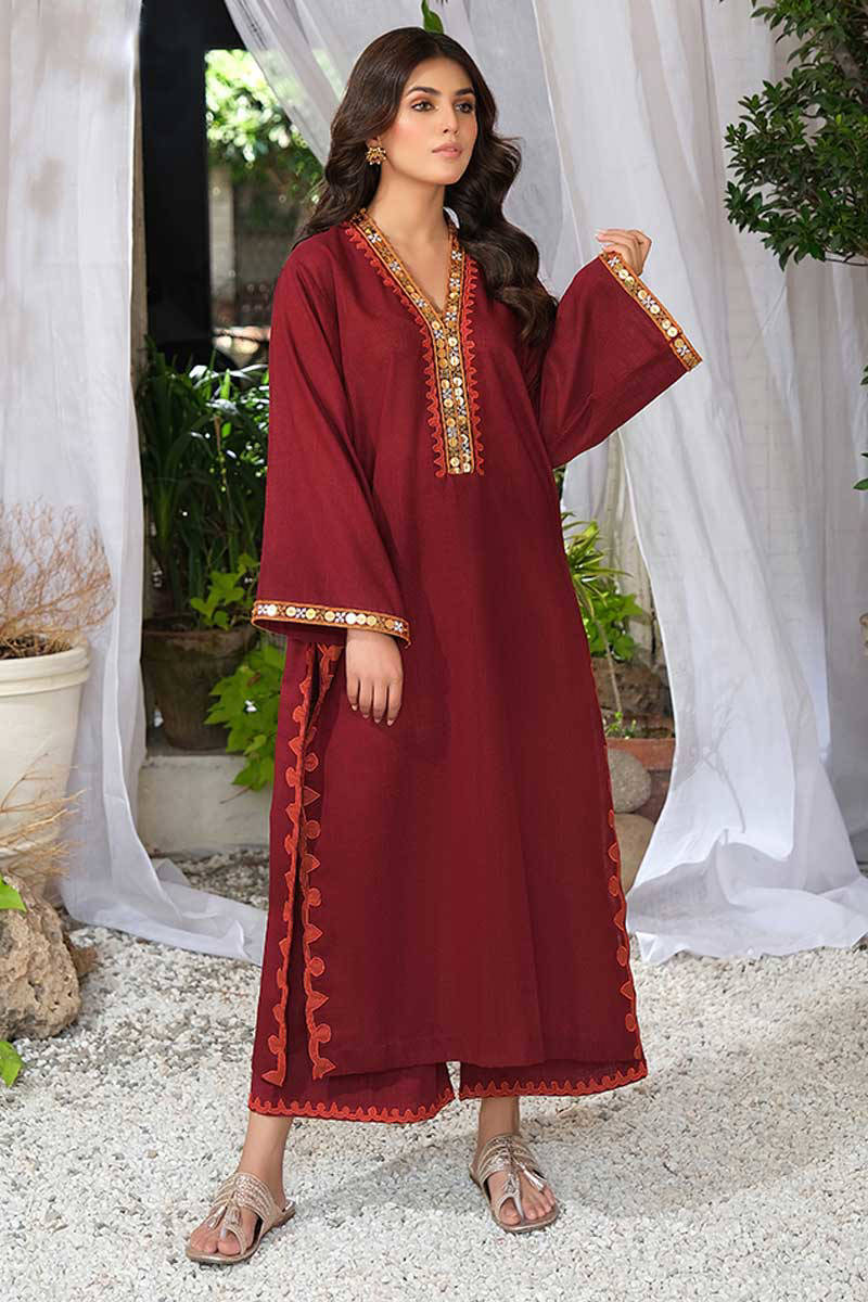 RUSTIC MAROON WITH PANTS