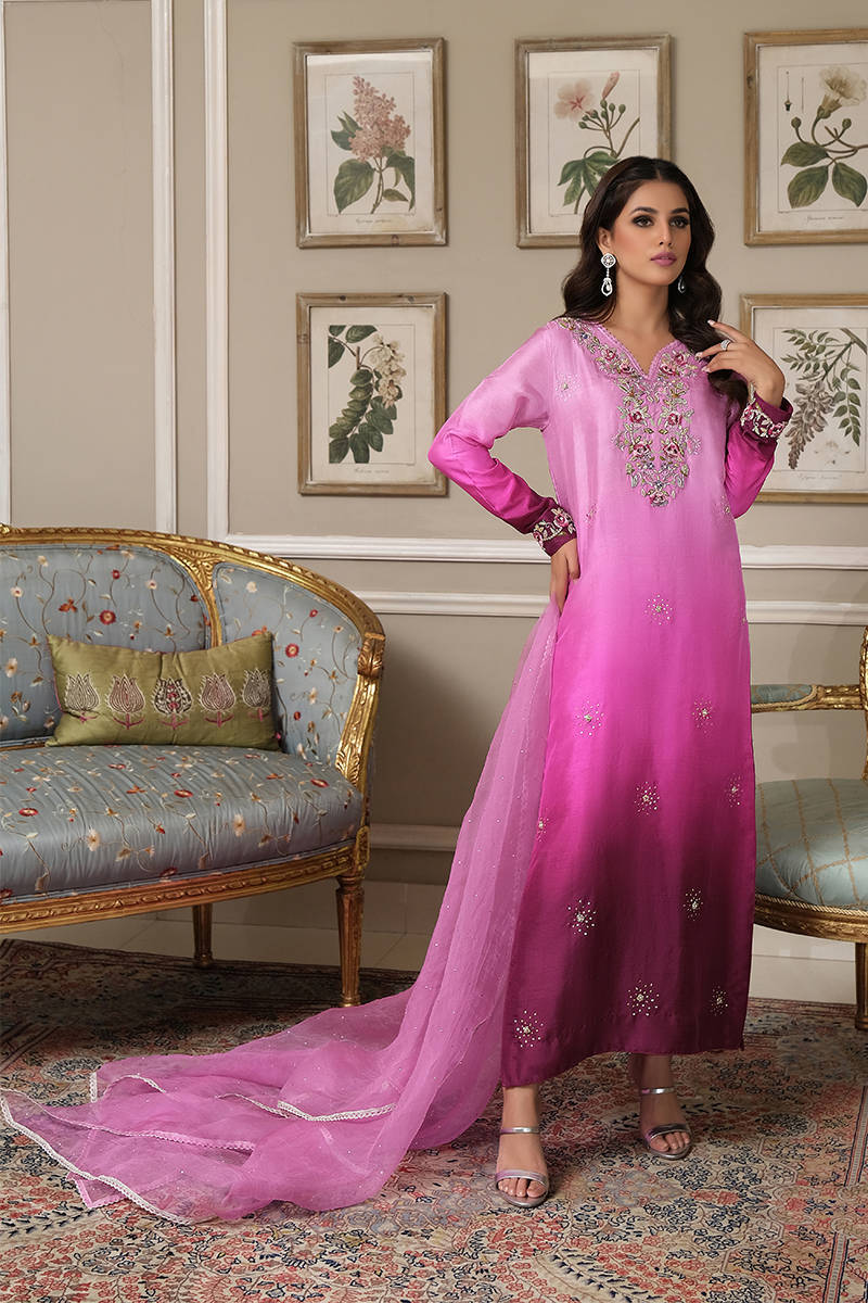 SHADED SILK ROSE FULL SUIT