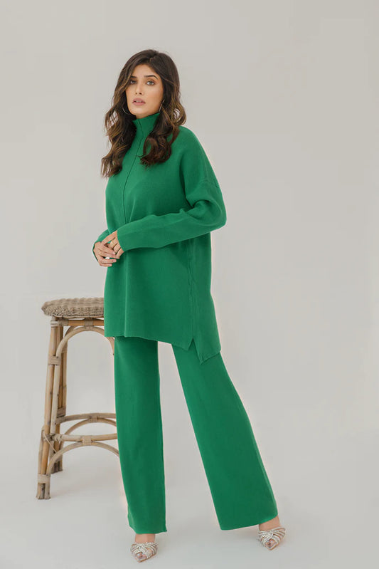 Scarlett Two Piece Knit Set Green