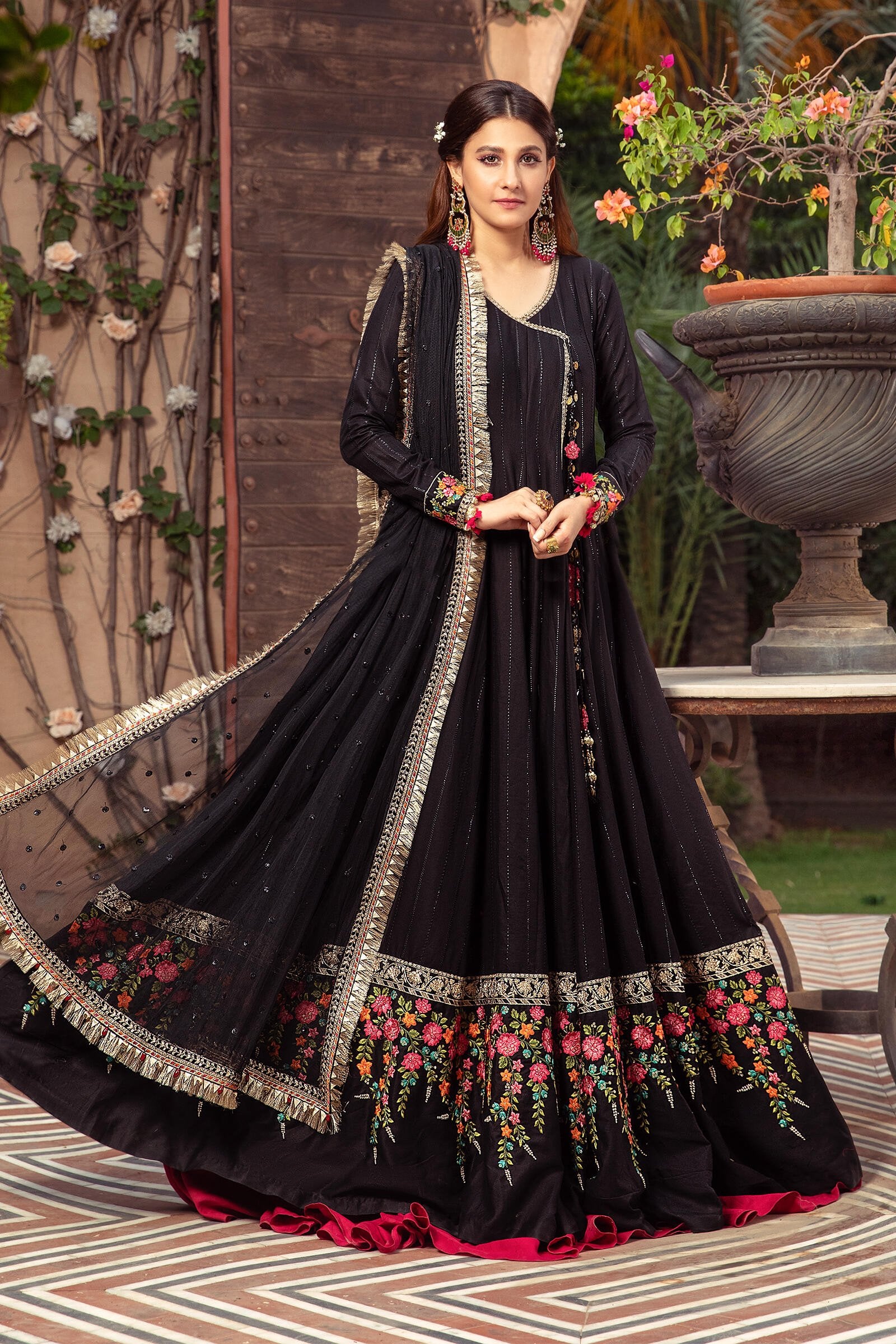 maria b black dress Suit ready to wear v neck prom dress Size:Months 0-3 Lawn Volume Button Front Shirt Dress