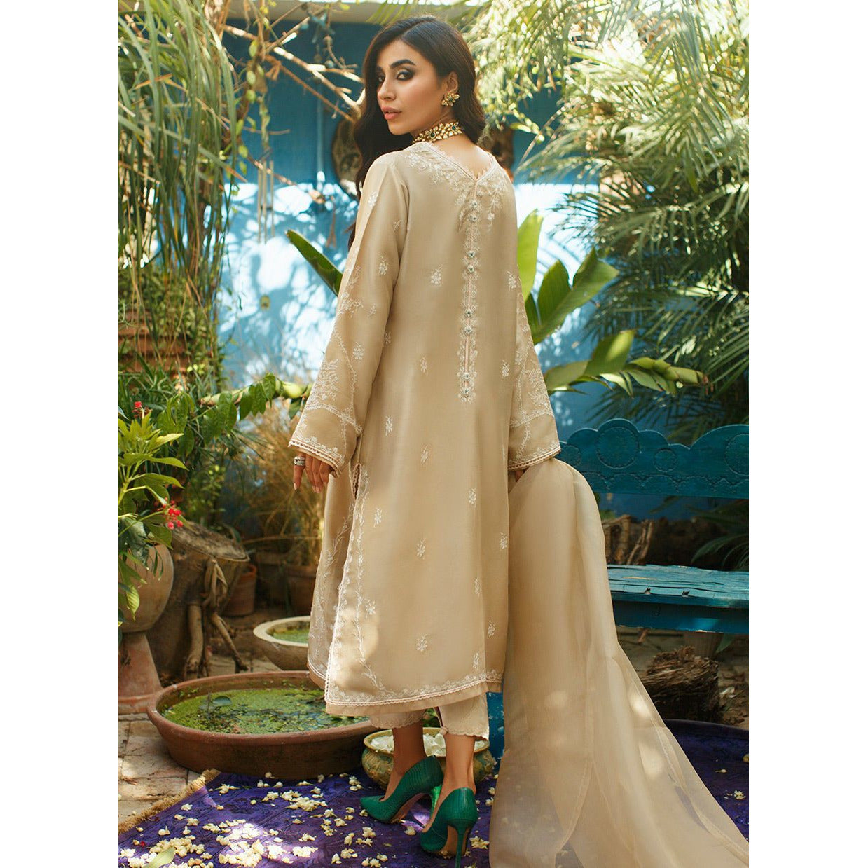 BEIGE EMMA SHIRT AND DUPATTA