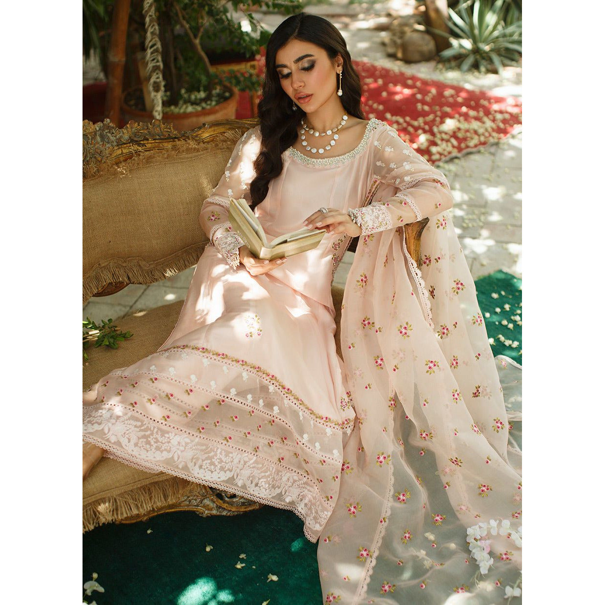 BLUSH AMARA KALIDAAR AND DUPATTA