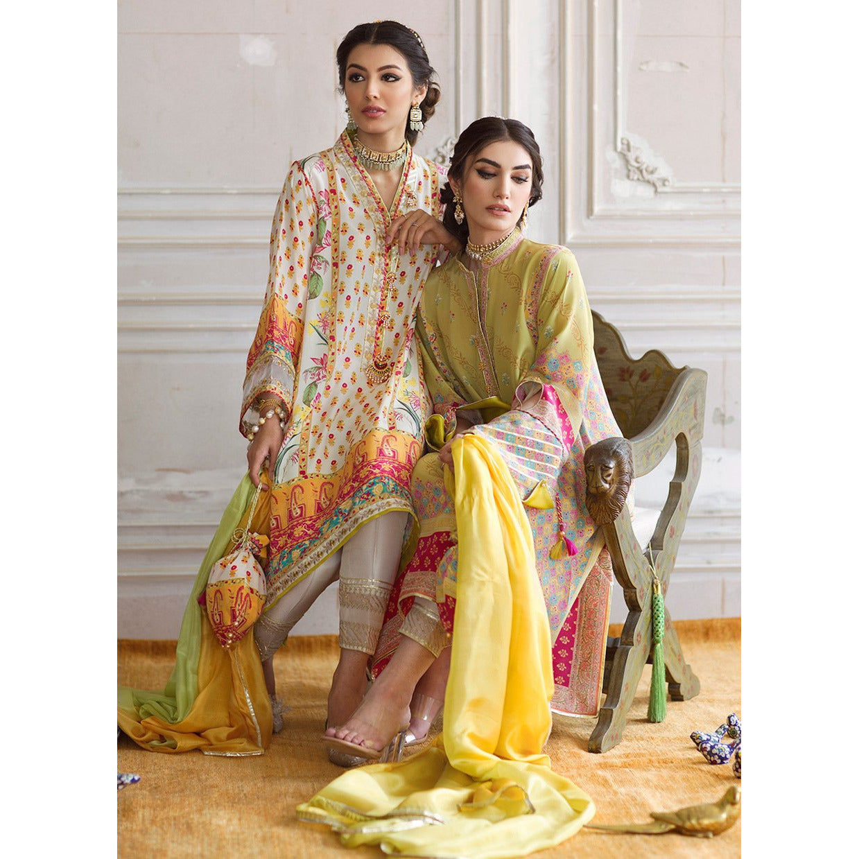 DAHLIA CREPE TUNIC AND SILK DUPATTA