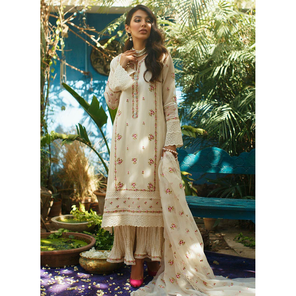IVORY ZOE SHIRT AND DUPATTA