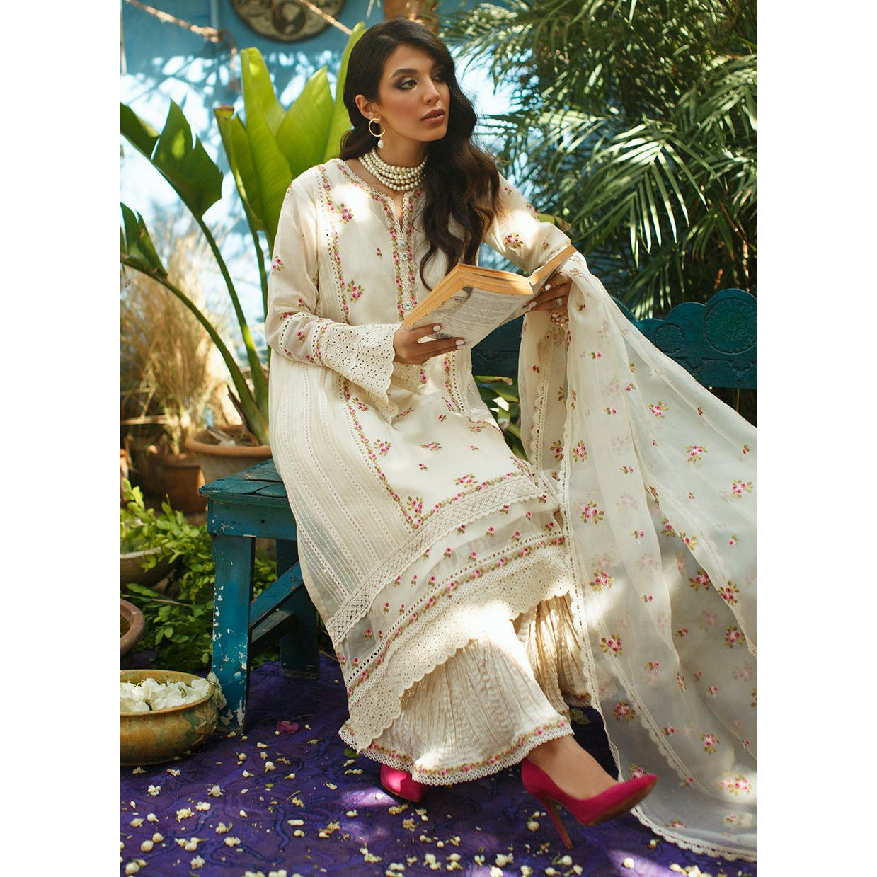 IVORY ZOE SHIRT AND DUPATTA