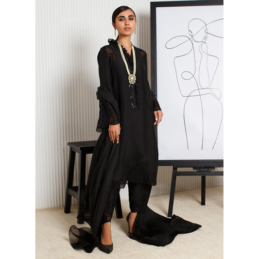 MIDNIGHT SILK SHIRT AND DUPATTA