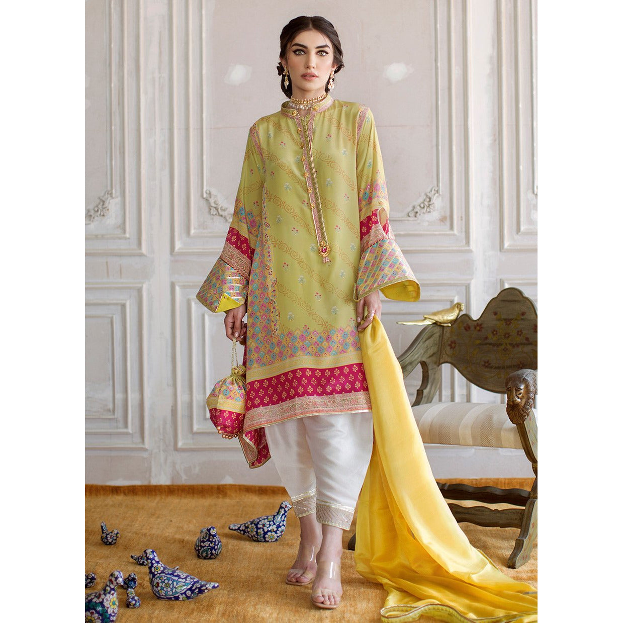 MILA CREPE TUNIC AND SILK DUPATTA